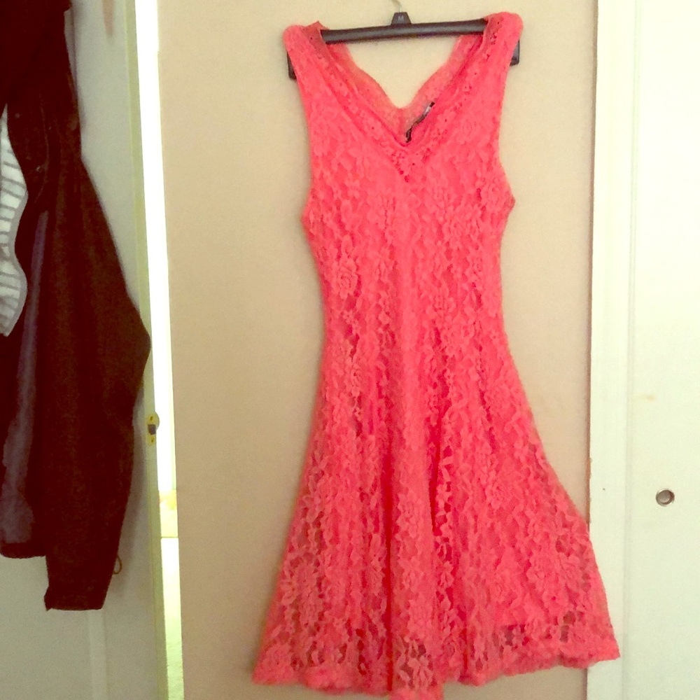 Love Chelsey sleeveless pink dress .